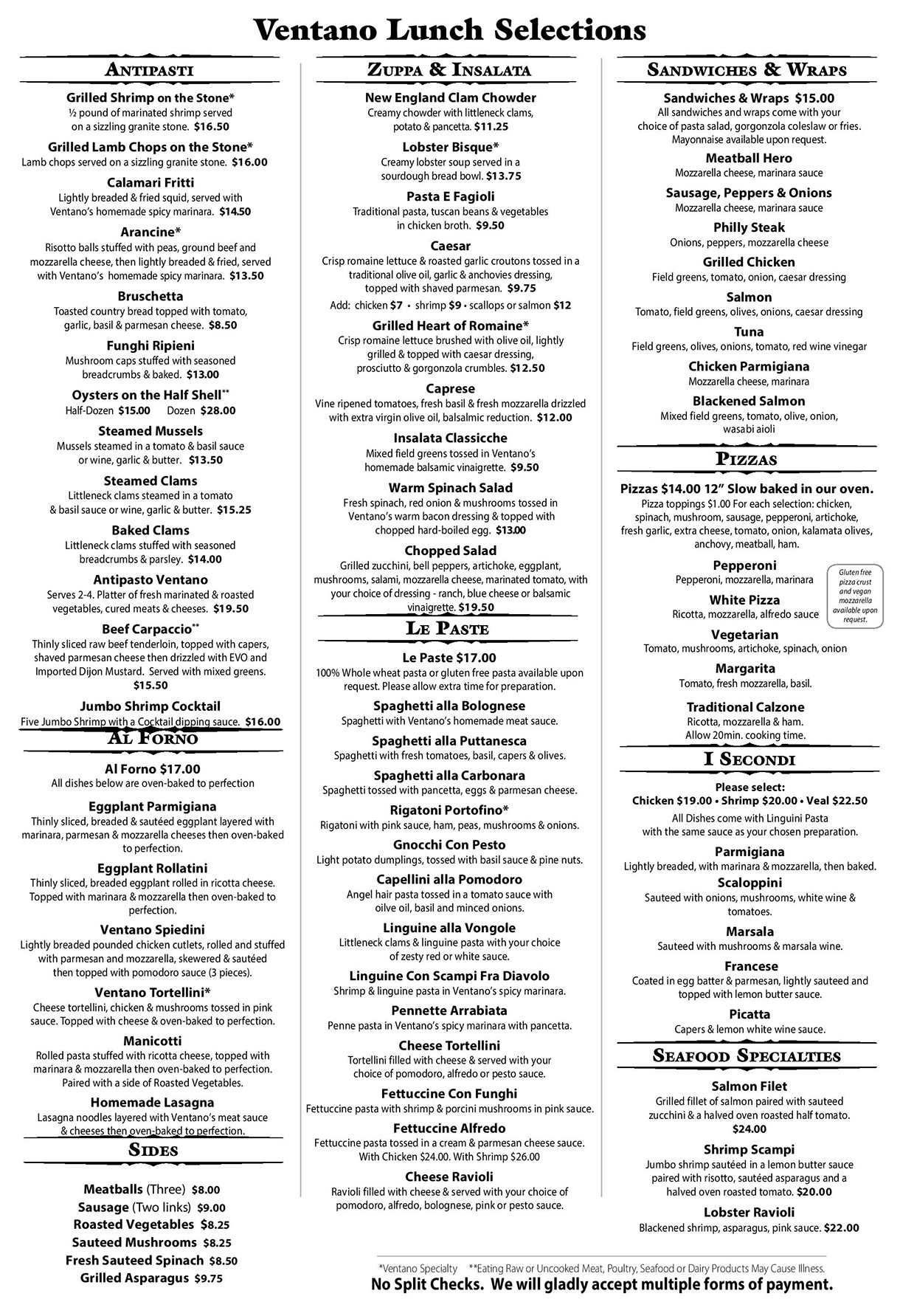 Lunch Menu